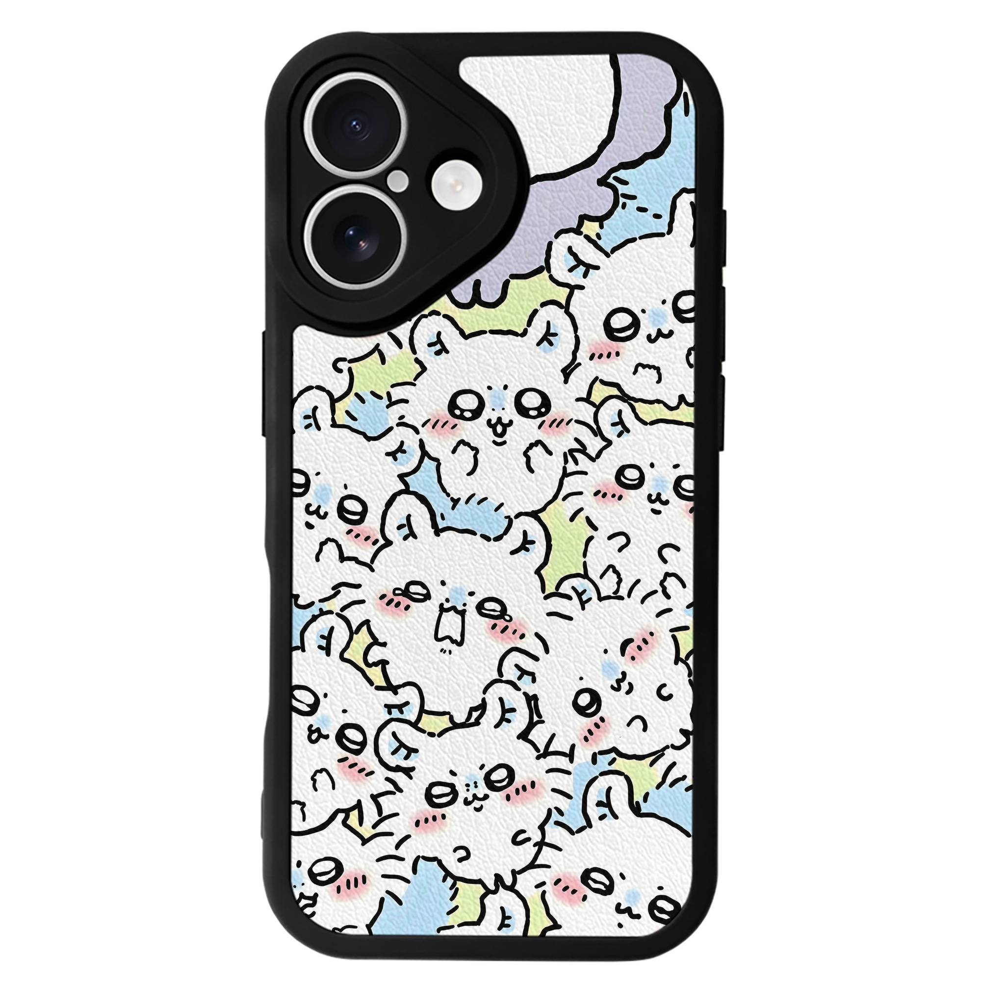 （画像用） ちいかわ Chii-kawa 【iPhone 16シリーズ対応】シリコンスマホケース（レザー調） 材質：シリコン